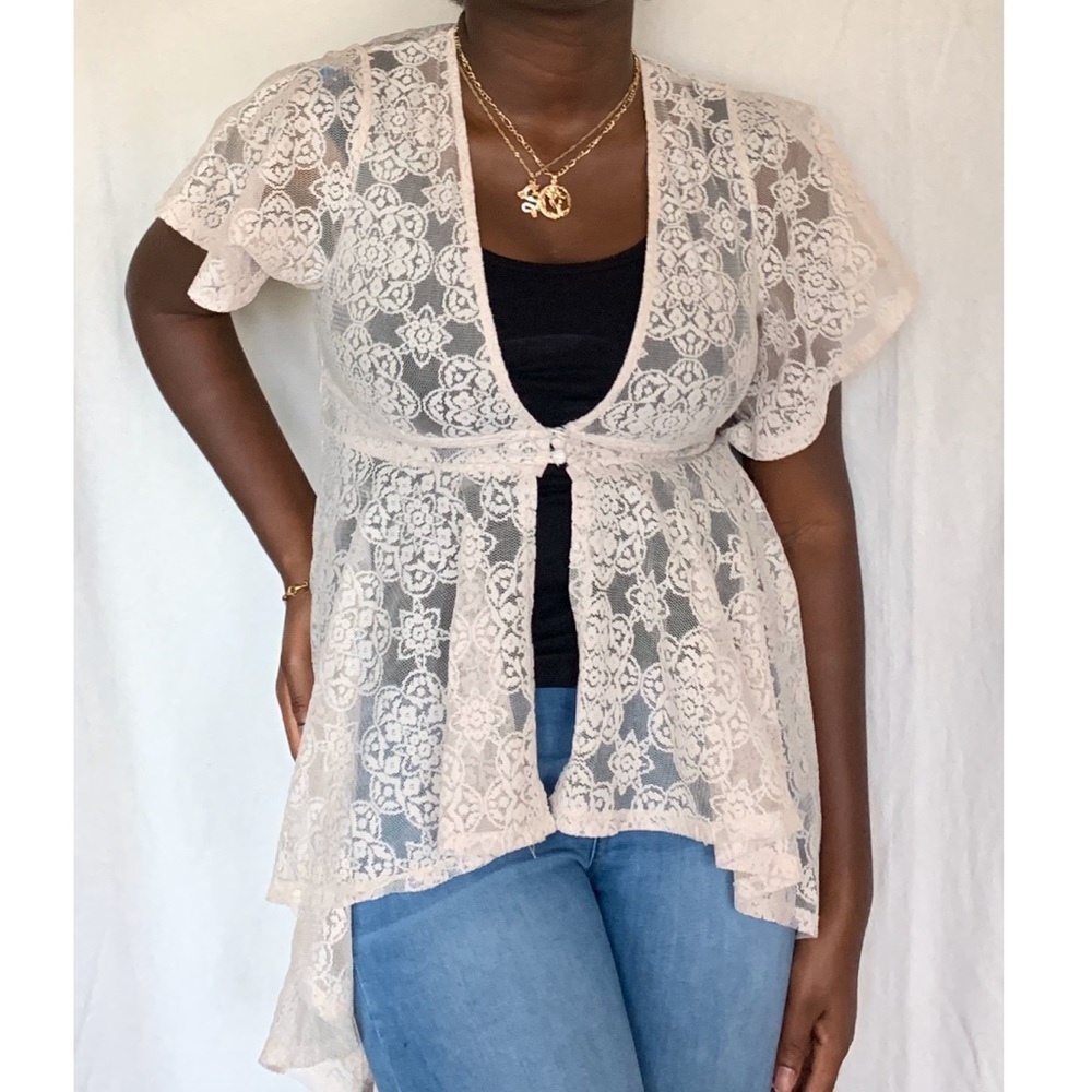 Off White/ Cream Top/ Cardigan